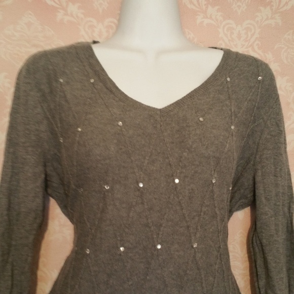 Liz Claiborne Women's sweater‎ V Neck Henley - Picture 3 of 7